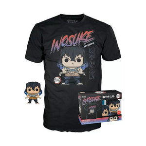 Funko Pop! Demon Slayer - Inosuke Hashibira (Unmasked) Funko POP! And Tee Box Set - Sweets and Geeks