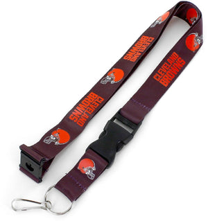Cleveland Brown Lanyard W/ Keychain- Brown - Sweets and Geeks