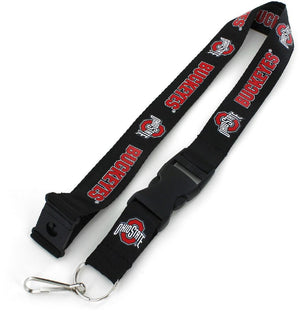 Ohio State Lanyard W/ Keychain- Black - Sweets and Geeks