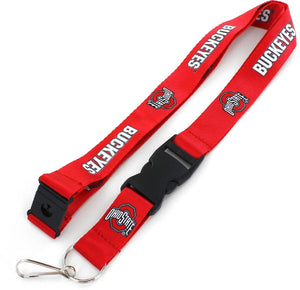 Ohio State Lanyard W/ Keychain- Red - Sweets and Geeks