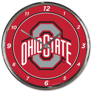 Ohio State Buckeyes Chrome Wall Clock - Sweets and Geeks