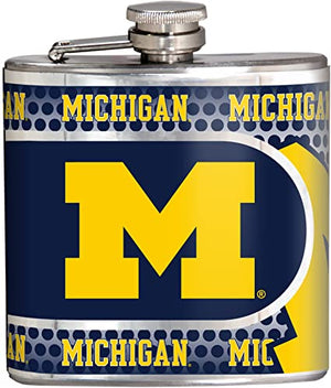 University of Michigan Stainless Steel Flask 6oz - Sweets and Geeks