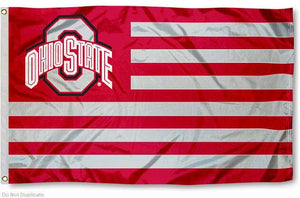 Ohio State Team Logo Flag w/Stripes - Sweets and Geeks