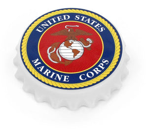 Military Magnet w/Bottle Opener- Marine Corp - Sweets and Geeks