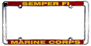 US Marines Metal License Plate Frame - Sweets and Geeks