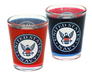 U.S Navy Two Tone Shot Glass - Sweets and Geeks