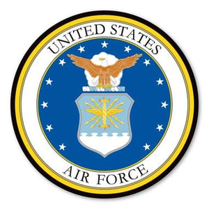 US Air Force Seal 5" Circle Magnet - Sweets and Geeks