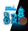 Mighty Tiny Dice - "Sea Sparkle" (Glow in the Dark) - 12mm 7pc Set