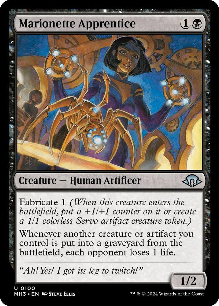 mtg servo cards Marionette Apprentice (Foil) - Modern Horizons 3