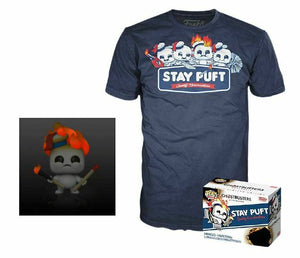 Funko Pop Tees: Ghostbusters Afterlife - Mini Puft Medium (with Matches) (GITD) - Sweets and Geeks