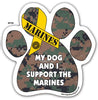 Paw Magnets - Military: (Marine Dog)