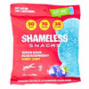 Shameless Super Sour Blue Raspberry Gummy Candy Peg Bag - 1.8oz
