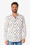 OppoSuits Pixel Pokemon Men's Button Down Shirt (3XL)