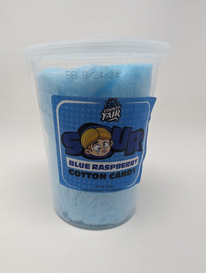 Warheads Blue Raspberry Cotton Candy - Sweets and Geeks