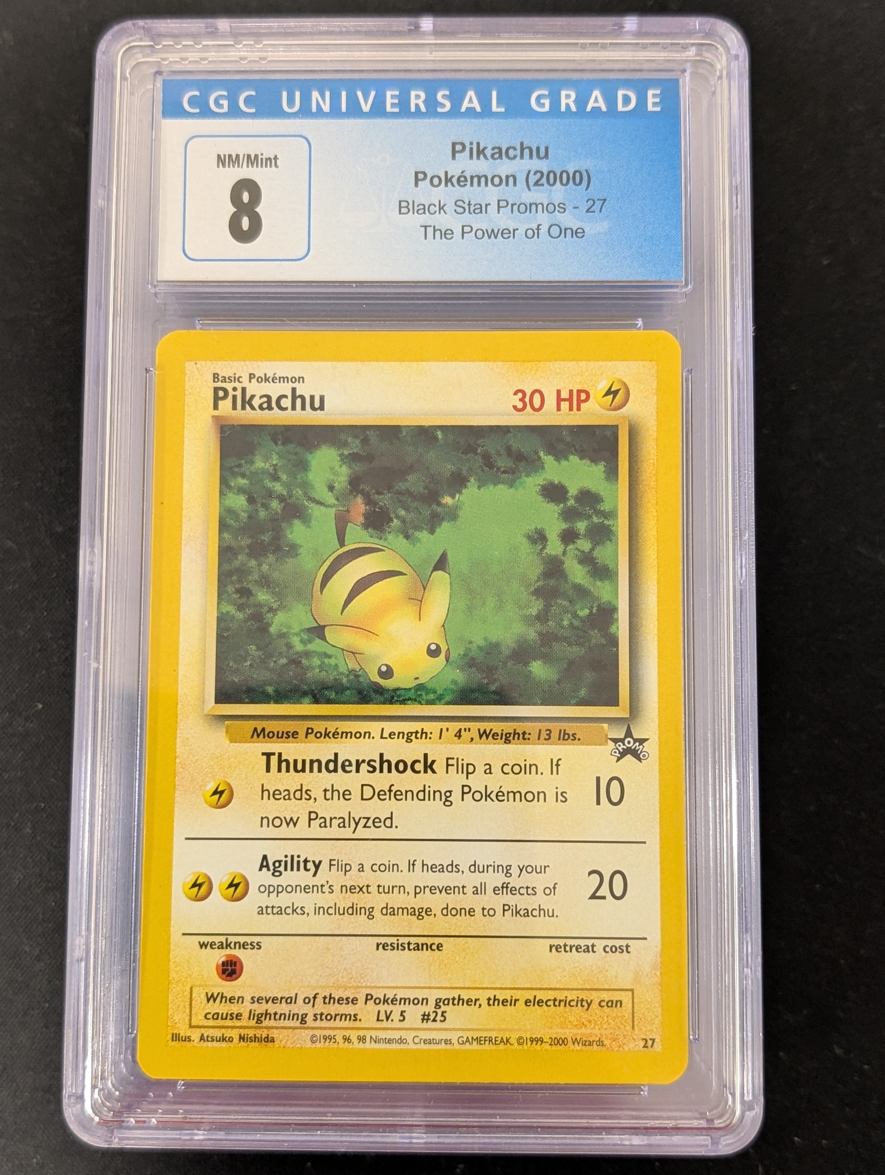 Pikachu - no. 27 - Black Star Promo - (Graded CGC 8) – Sweets and