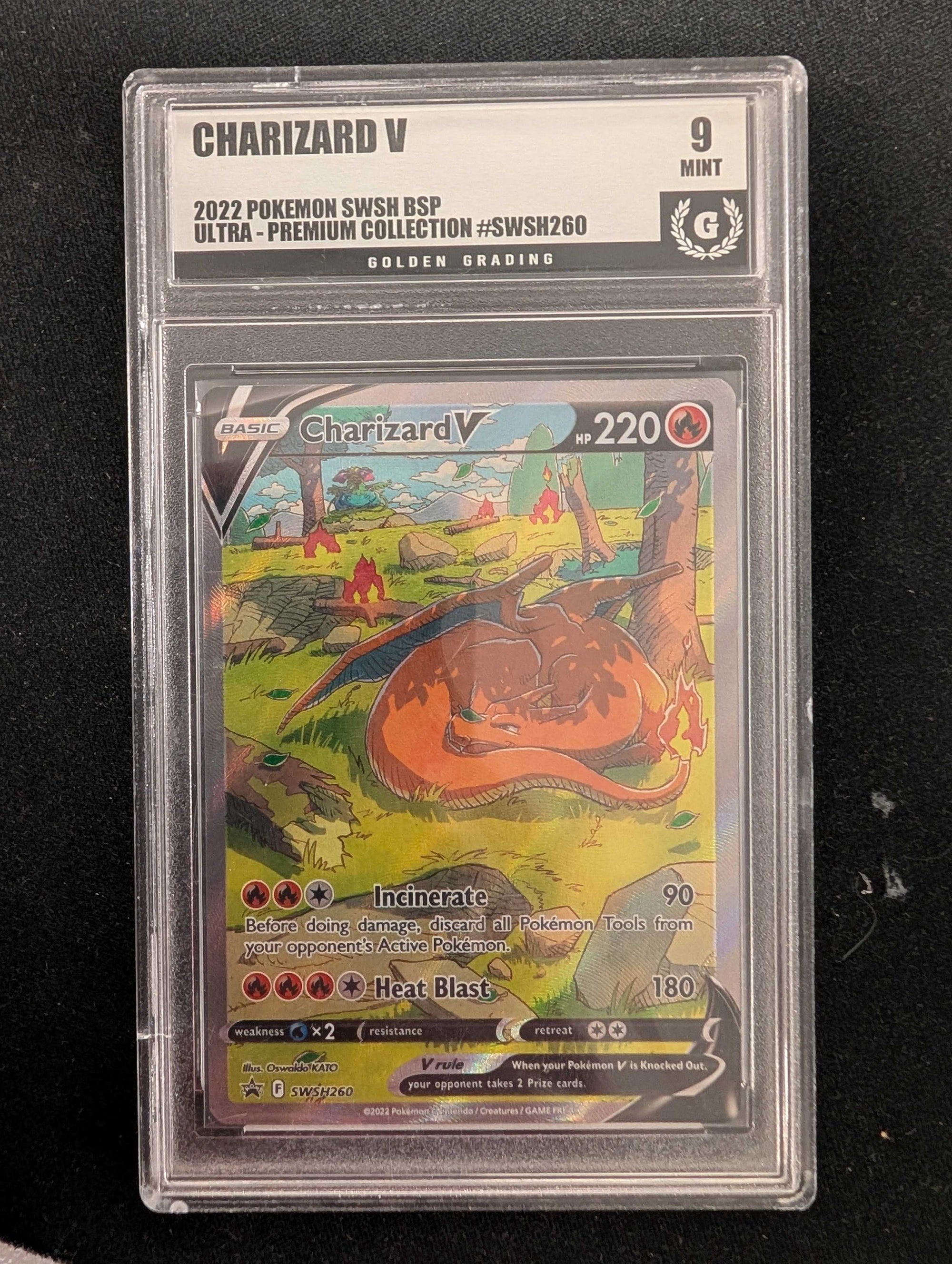 Charizard V - SWSH Promos - SWSH260 - (Golden Graded 9) – Sweets and Geeks