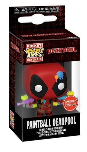 Funko Pop! Keychain: Marvel - Paintball Deadpool (Gamestop Exclusive) - Sweets and Geeks