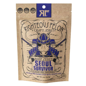 RTZN Beef Jerky 2oz Bags- Seoul Survivor Korean Barbecue - Sweets and Geeks