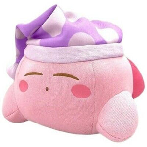 Kirby's Dream Land Little Buddy Plushies - Sleeping Kirby W/ Hat 6" Plush - Sweets and Geeks