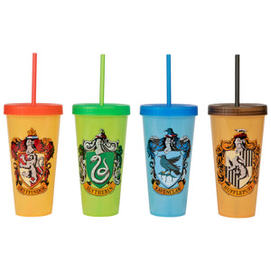 Harry Potter House Crest 24oz 4pk Color Change Cup Set - Sweets and Geeks