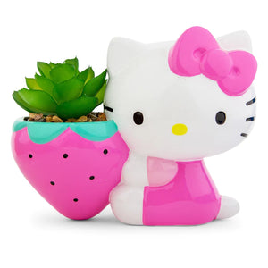 Hello Kitty Strawberry Seated Pose Mini Ceramic Planter - Sweets and Geeks