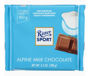 Ritter Sports 8.8oz Chocolate Bars- Alpine Milk Chocolate - Sweets and Geeks