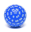 49mm D100 (Blue & White) Opaque Dice