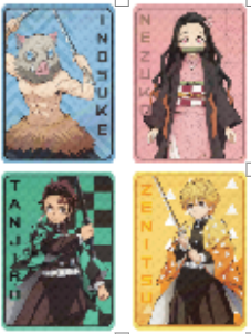 Demon Slayer Holo 4 Pack Sticker Set - Sweets and Geeks