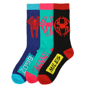 Spider-Man Across The Spider Verse 3 Pair Pack Athletic Socks - Sweets and Geeks