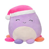 SQUISHMALLOWS - BEULA THE OCTOPUS WITH PINK SANTA HAT 4”