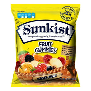 Sunkist Fruit Gummies Mixed Fruit 3.5oz - Sweets and Geeks
