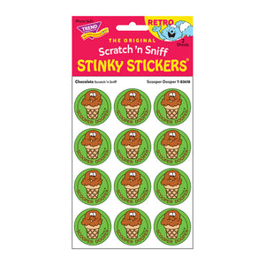 Scratch 'N Sniff Stinky Stickers- Scooper Dooper Chocolate - Sweets and Geeks