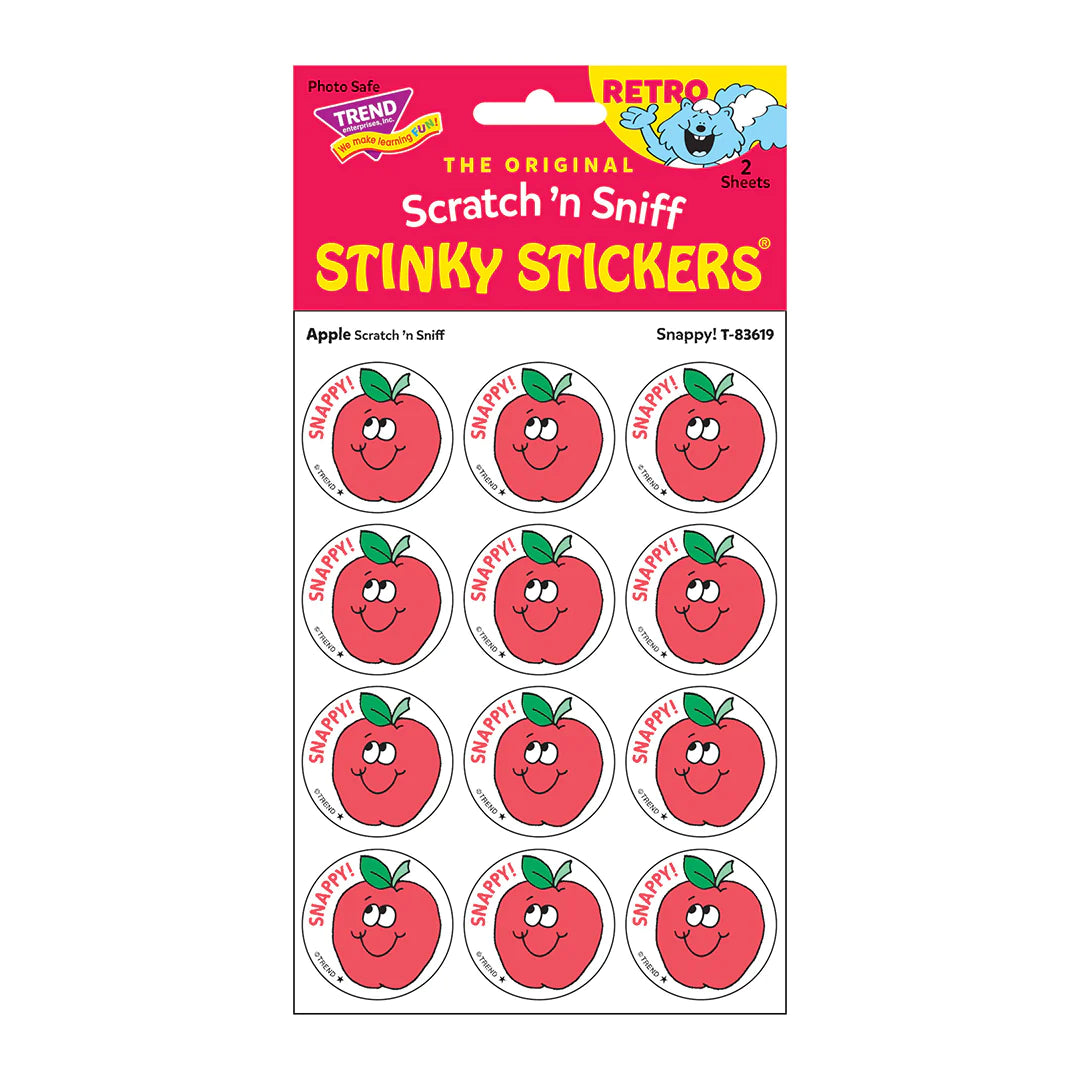 Scratch 'N Sniff Stinky Stickers- Snappy Apple – Sweets and Geeks