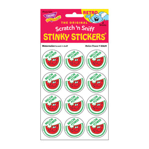 Scratch 'N Sniff Stinky Stickers- Melon Power / Watermelon - Sweets and Geeks