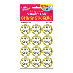 Scratch 'N Sniff Stinky Stickers- Boo! / Coconut - Sweets and Geeks