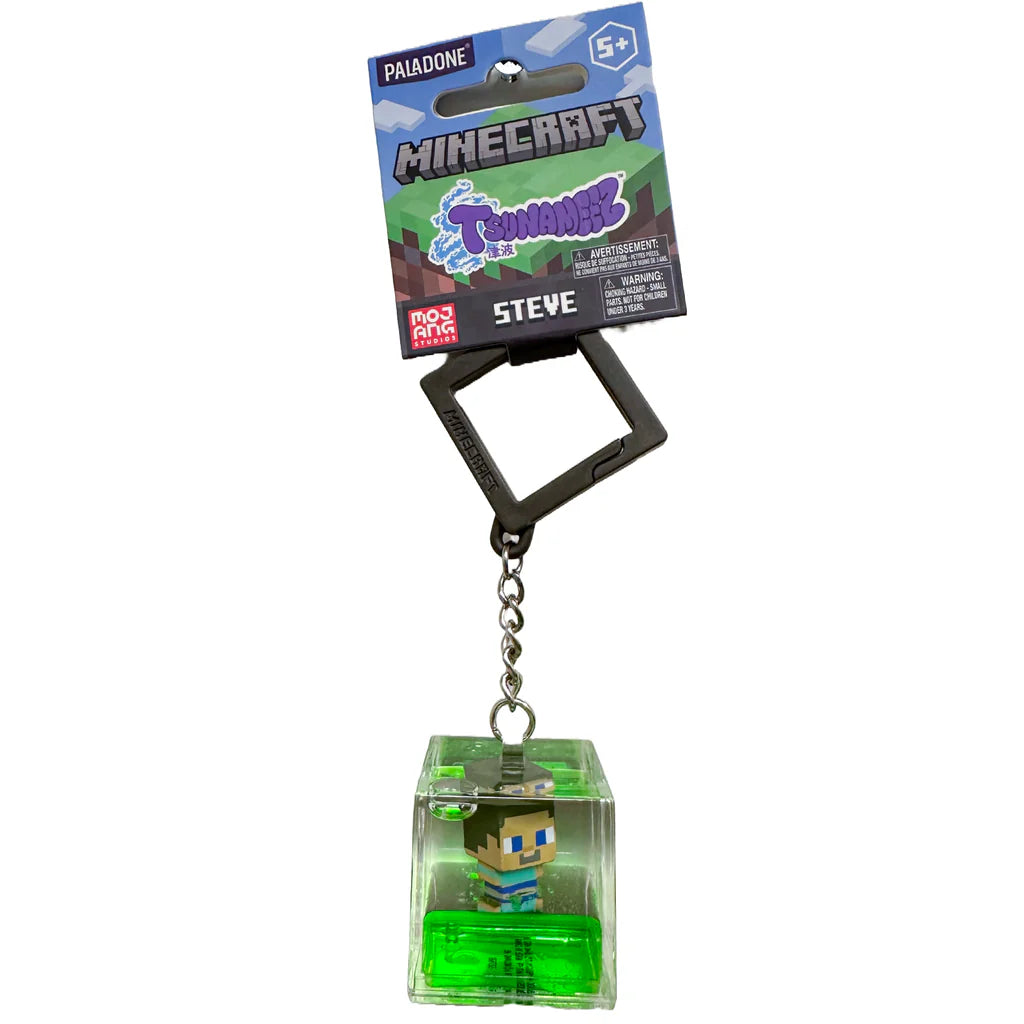 4 Portachiavi Minecraft Tsunameez &ndash; Bustine Cieche Ufficiali, Figure Aggancio, Nuove 2024