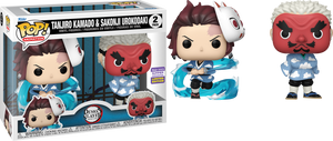 Funko Pop! Animation: Demon Slayer - Tanjiro Kamado & Sakonji Urokodaki 2-Pack (2023 Summer Convention) - Sweets and Geeks