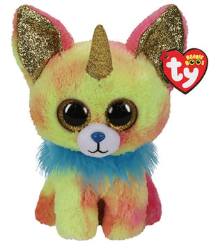 Ty Beanie Boo - Yips 6" Rainbow Chihuahua with Horn - Sweets and Geeks