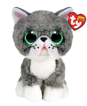 Ty Beanie Boo - Fergus - 6" Grey Cat - Sweets and Geeks