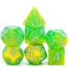 Yellow & Green Seabed RPG Dice Set