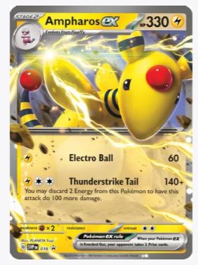 Ampharos ex SV: Scarlet & Violet Promo Cards # 016 – Sweets and Geeks