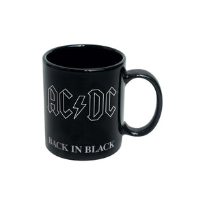 AC/DC Back in Black 18oz Black Ceramic Mug - Sweets and Geeks