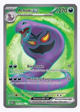 Arbok ex (Full Art) SV: Scarlet and Violet 151 #185/165 - Sweets and Geeks