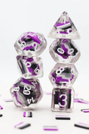Asexual Flag Dice Set - Sweets and Geeks