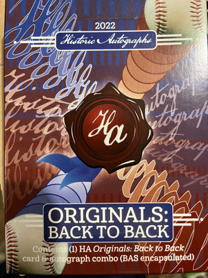 2023 Historic Autographs Originals, Back-to-Back Hobby Box - Sweets and Geeks