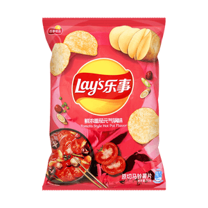 LAY'S Potato Chips Tomato Hot Pot Flavor 2.46oz - Sweets and Geeks