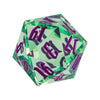 55mm D20 (Green w/ Purple Numbers)