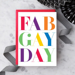 Fab Gay Day Greeting Card - Sweets and Geeks