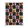 Five Nights at Freddy's Checkerboard Faces 45" x 60" Fleece Throw Blanket