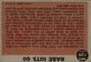 Babe Ruth 1962 Topps Babe Hits 60 #139 - Babe Ruth Special - actual card back